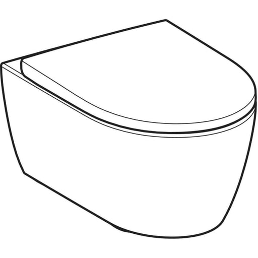 Geberit Vertriebs - iCon Set WWC, Tiefsp., geschl. Form TurboFlush, WC-Sitz, T:53cm, weiß matt