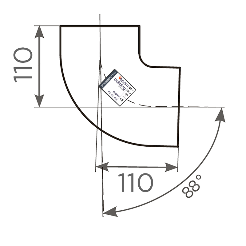 Fornatis - Bogen DN 100 88 Grad