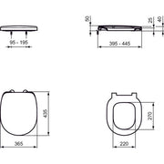 Ideal Standard - WC-Sitz CONNECT FREEDOM mit Stangenscharnier, weiß
