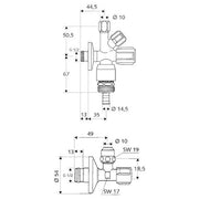 SCHELL - Armaturenanschluss-Set COMFORT EV 1/2 Kombinations-EV m.RB 1/2 chrom