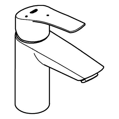 Grohe - EH-WT-Batterie EUROSMART 23924_3 S-Size MST kalt Push-open Abl.grt. chrom