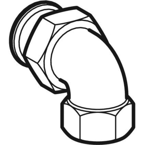 Geberit Vertriebs - Rotguss Übergangs-Winkelverschr. Du: 54mm - 2 IG, 90 Grad, # 65388