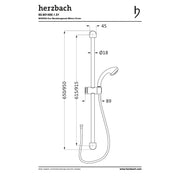 Herzbach - MODENA DUO Brausegarnitur 600 rund Duo Handbrause chrom