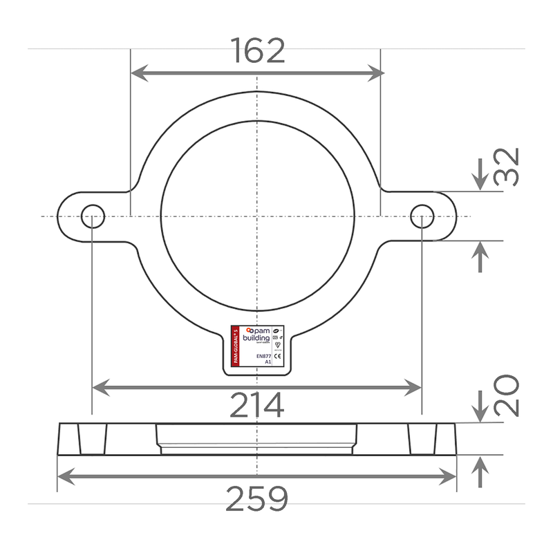 Fornatis - Auflagerung DN100 für Fallrohrstütze