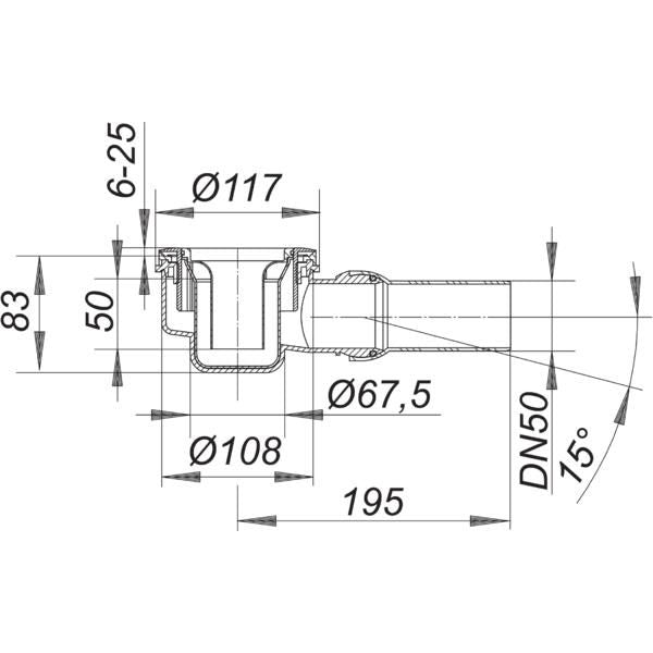 Dallmer - Ablaufgehäuse ORIO DN50 160010