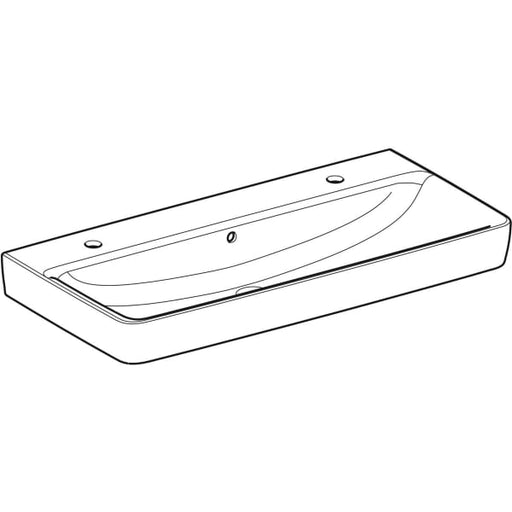 Geberit Vertriebs - RENOVA Plan Waschtisch 100x48cm zwei Hl., m. Ül., weiß, KeraTect, NEU