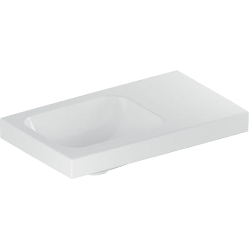 Geberit Vertriebs - iCon Light Handwaschbecken 53x31cm Ablg./o. Hl. re, o. Ül., weiß, KeraTect