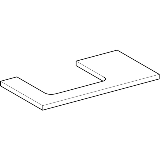 Geberit Vertriebs - ONE WT-Platte, Ausschnitt li, für AWT 90x3x47cm, sandgrau hgl