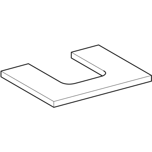 Geberit Vertriebs - ONE WT-Pl. Aus mi. f. AWT Schalenform 60x3x47cm, weiß matt