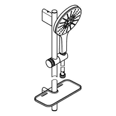 Grohe - Brausestangenset RAINSHOWER 150 SmartActive 26591 600mm chrom