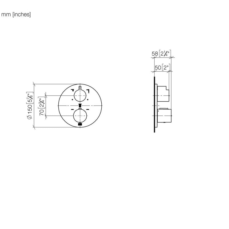 Dornbracht - UP-Therm. übergreifend rund 36427970 chrom