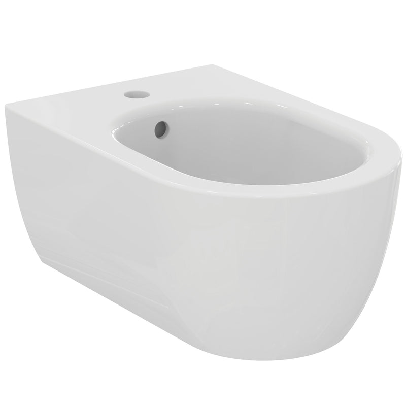 Ideal Standard - Wand-Bidet BLEND Round, 1 Hl., 355x540x250mm, Weiß mit IdealPlus