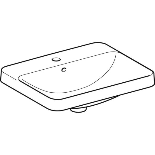 Geberit Vertriebs - Einbau-WT VARIFORM, rechteckig 550x450mm, mit Hahnloch, m. Ül., weiß