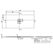 VILLEROY & BOCH - Duschwanne Squaro Infinity 1700x800x40mm re-eckig EB:li Anthracite