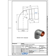 Lorowerk - Bogen 00300. DN 100 87 Grad