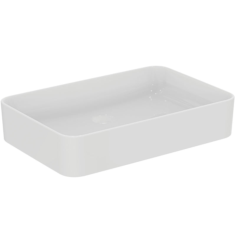 Ideal Standard - Schale CONCA, o.Hl., o.Ül., eckig, 600x400x110mm, Weiß mit IdealPlus