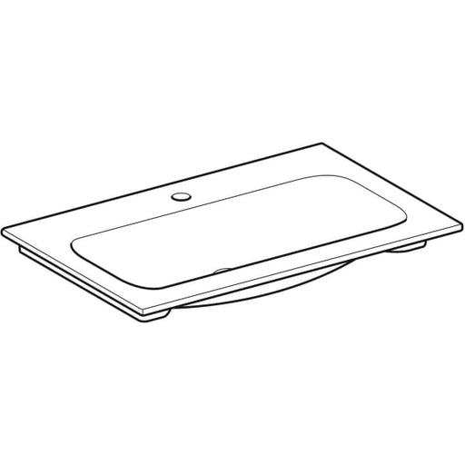 Geberit Vertriebs - iCon Light Möbelwaschtisch 75x48cm mit Hahnloch, ohne Überlauf, weiß