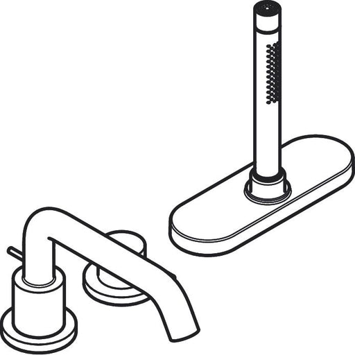 Hansgrohe - TECTURIS S 3-Loch Wannenrandmischer mit sBox brushed bronze