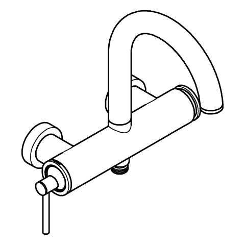 Grohe - Einhand-Wannenbatterie Atrio 24367 Wandmontage cool sunrise