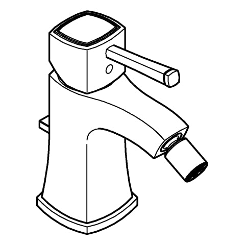 Grohe - Einhand-Bidetbatterie Grandera 24372 Zugstangen-Ablaufgarnitur chrom