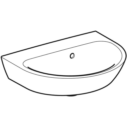Geberit Vertriebs - Handwaschbecken RENOVA 50x40cm, o. Hl., m. Ül., weiß KeraTect