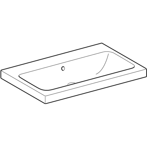 Geberit Vertriebs - iCon Light Waschtisch 75x48cm ohne Hahnloch, mit Ül., weiß, KeraTect