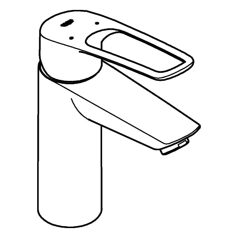 Grohe - EH-WT-Batterie EUROSMART 23981_3 M-Size offener Hebel PO-Ablaufgrt. chrom