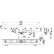 Dallmer - Duschrinne CeraLine W 800mm DN50