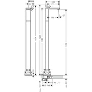 Hansgrohe - Waschtischmischer bodenstehend Axor My Edition ohne Platte mattschwarz