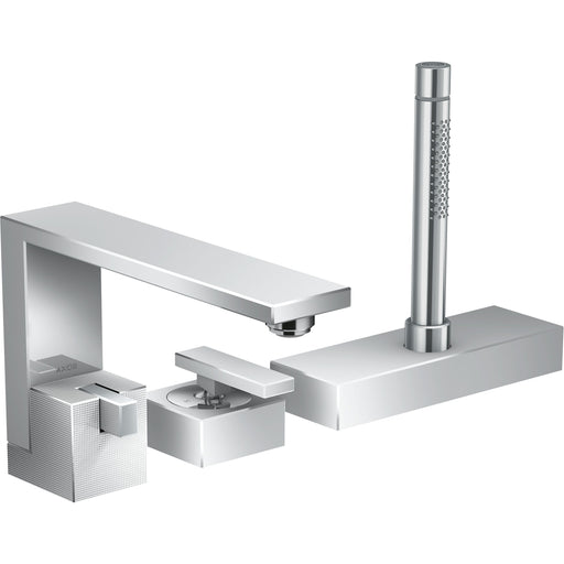 Hansgrohe - 3-Loch Wannenmischer AXOR Edge F-Set Diamantschliff chrom Wannenrandmontage