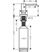 Hansgrohe - Spülmittelspender A51 chrom