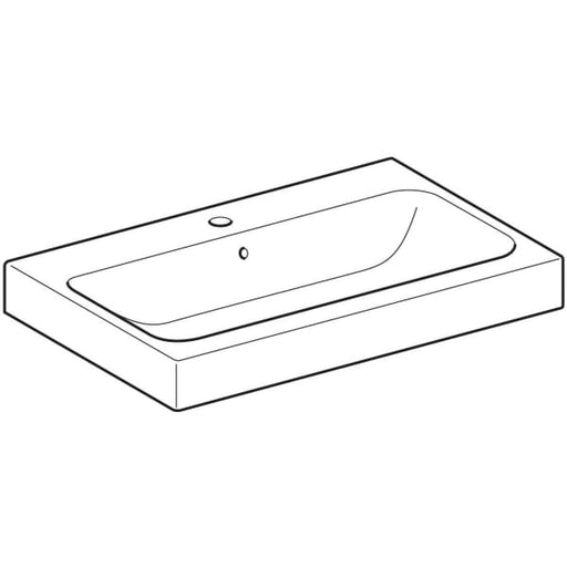 Geberit Vertriebs - Aufsatzwaschtisch ICON, 750x485mm m. Hl., m. Ül., weiß
