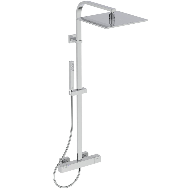Ideal Standard - Duschsystem Ceratherm C100 Square Kopfbrause 300x300mm mit Stick-HB Chrom