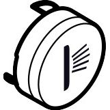 Hansgrohe - Druckknopf Symbol Seitenbrause mattschwarz