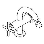 Grohe - 2-Griff-Bidetbatt. Atrio 24353 Kreuz-Griff cool sunrise