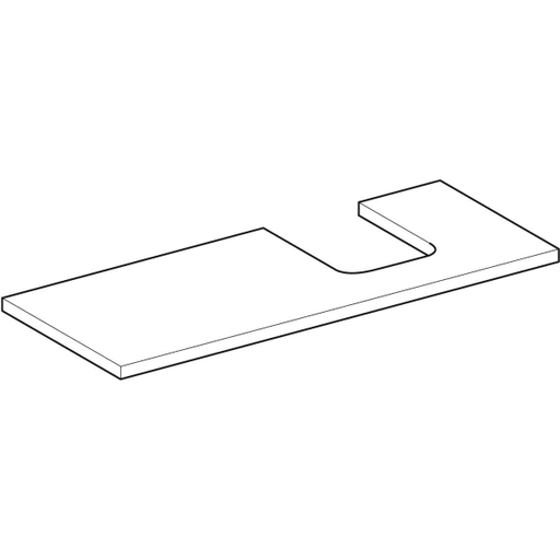 Geberit Vertriebs - ONE WT-Pl. Aus re für AWT Schalenform 120x3x47cm, weiß matt