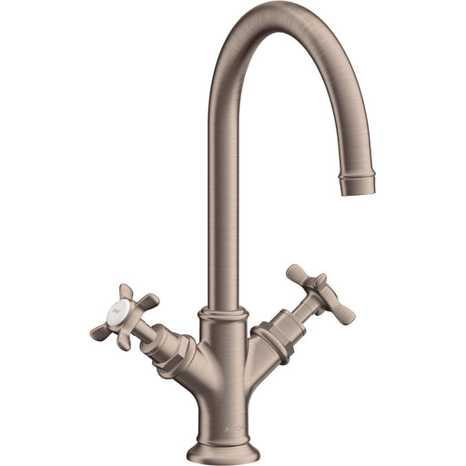 Hansgrohe - 2-Griff WT-Armatur AXOR MONTREUX 16502820 brushed nickel m.Ablaufgarnitur