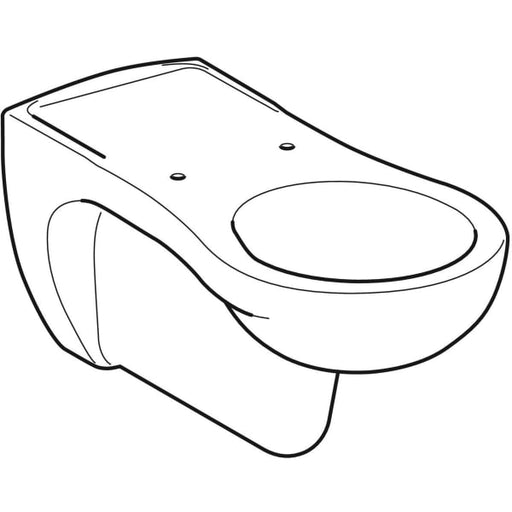 Geberit Vertriebs - Wand-WC tief VITALIS 201500 weiß 6L