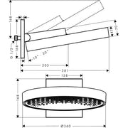 Hansgrohe - Kopfbrause RAINFINITY 360 1jet Wandmontage BBC