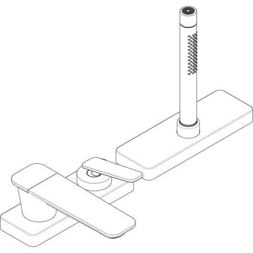 Hansgrohe - 3-Loch Wannenmischer sBox Axor Citterio C Cubic cut chrom