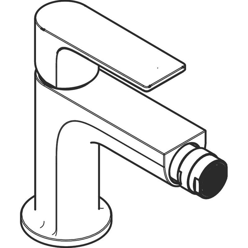 Hansgrohe - Bidetmischer Rebris E mit Metall Zugstangen-Ablaufgarnitur chrom