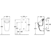 VILLEROY & BOCH - Absaug-Urinal ARCHITECTURA 5586 325x680x355mm m Zielobjekt WeißAlpin C