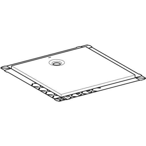 Geberit Vertriebs - Olona Duschwanne 90 x 90 cm quadratisch, mit Dichtung , weiß matt