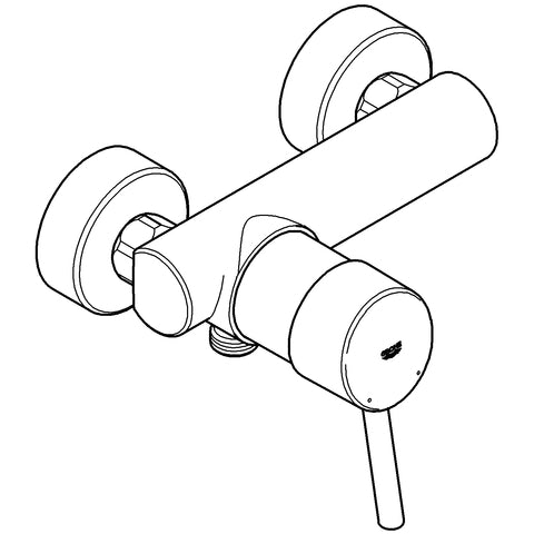 Grohe - Brause EHM AP CONCETTO 32210 für Wandmontage eigensicher chrom