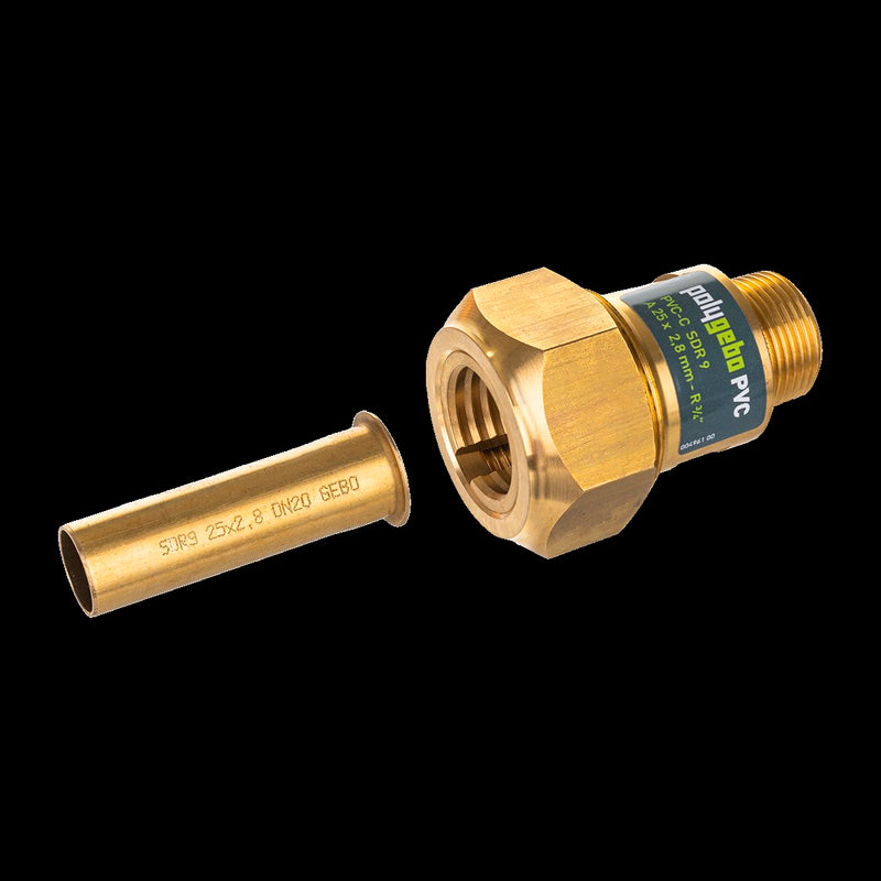 Gebo - Armaturen - Messing-KLV Serie 331 (PVC) Typ MAP 16x1,8mm - 1/2'', PVC-C