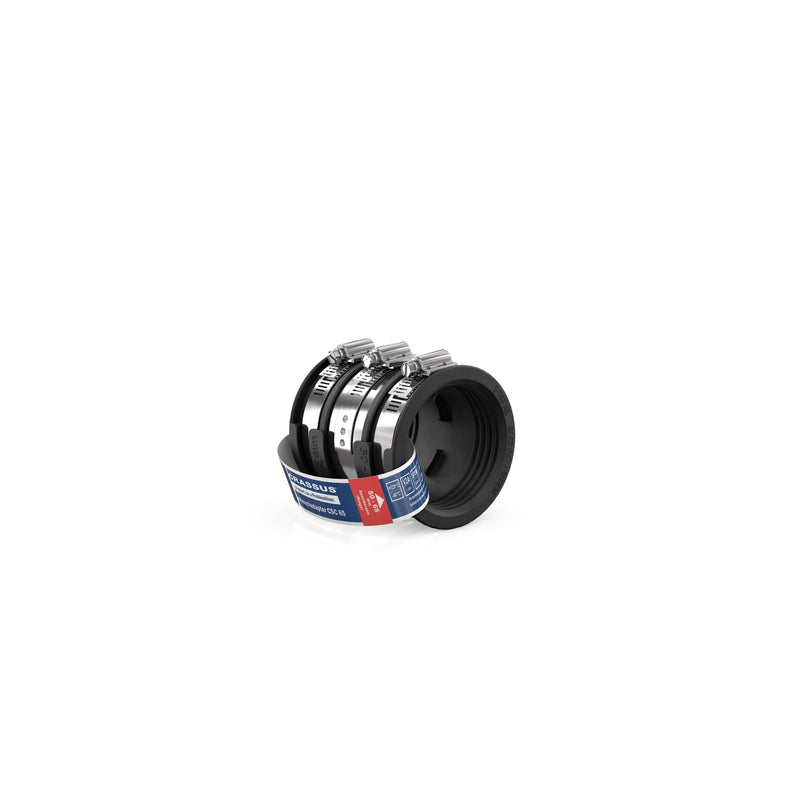 CRASSUS - Schlauchadapter CSC 065 Typ 2B (50-65mm), bis 2,5 bar, EPDM / V2A