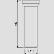 Sanitärtechnik Eisenberg - WC-Anschlussstutzen 400mm DN100 weiß