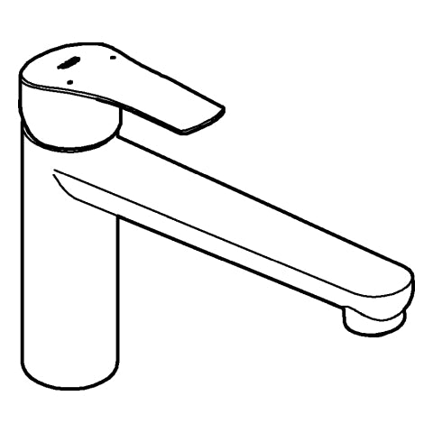 Grohe - EH-SPT-Batterie EUROSMART 30463 mittelhoher Auslauf supersteel