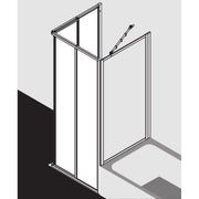 Kermi Duschdesign - Eck-Halbteil NOVA 2000 ED2 10018 BV 970-992/1850 SIMG Kerolan Fontana