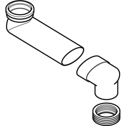 Geberit Vertriebs - PVC WC-Etagenbogen d90 388.350.29.1 von Boden-WC auf Vorwandmontage